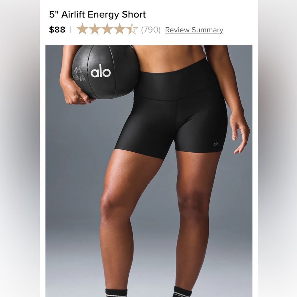 ALO Yoga Black High-Rise Bike Shorts